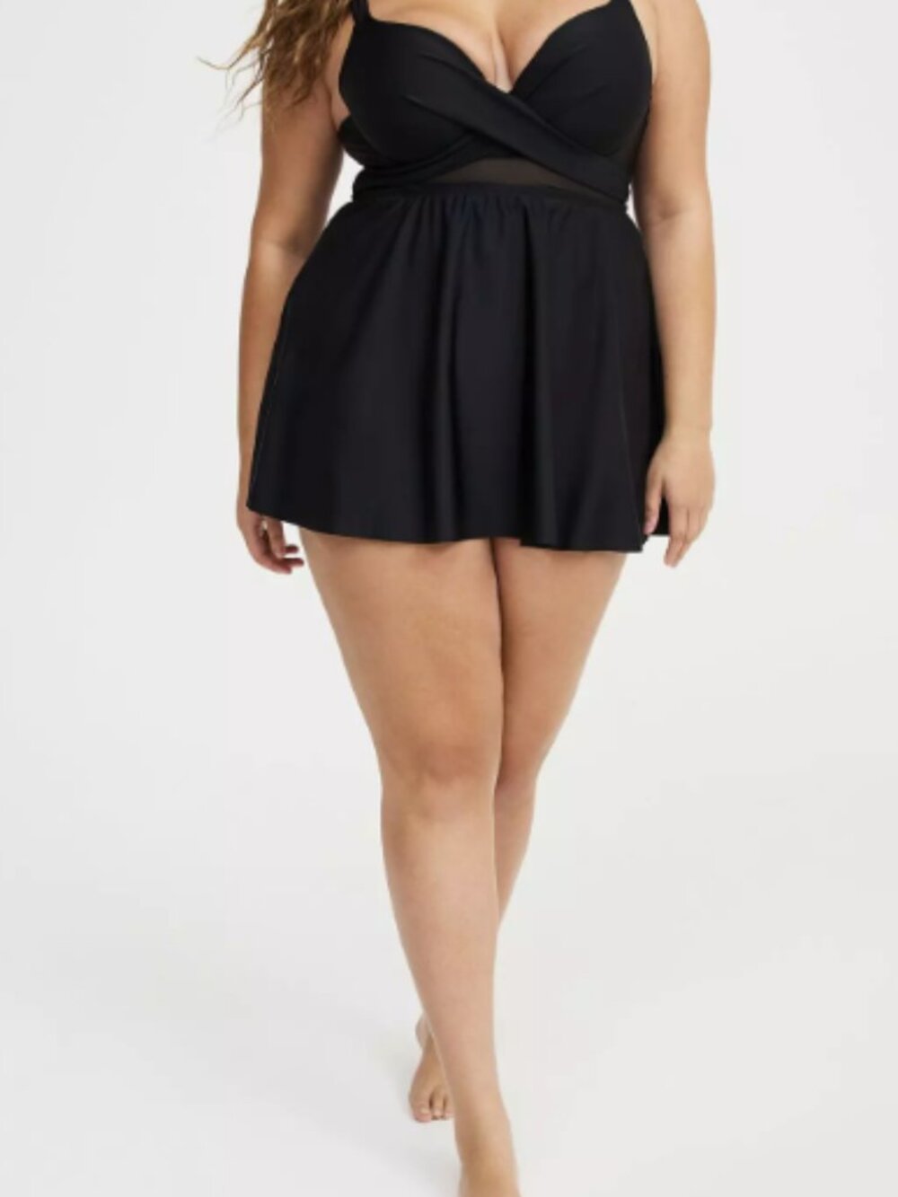 Torrid Underwire Wrap Front Swim Dress with Brief | Size 1 DD/DDD | New